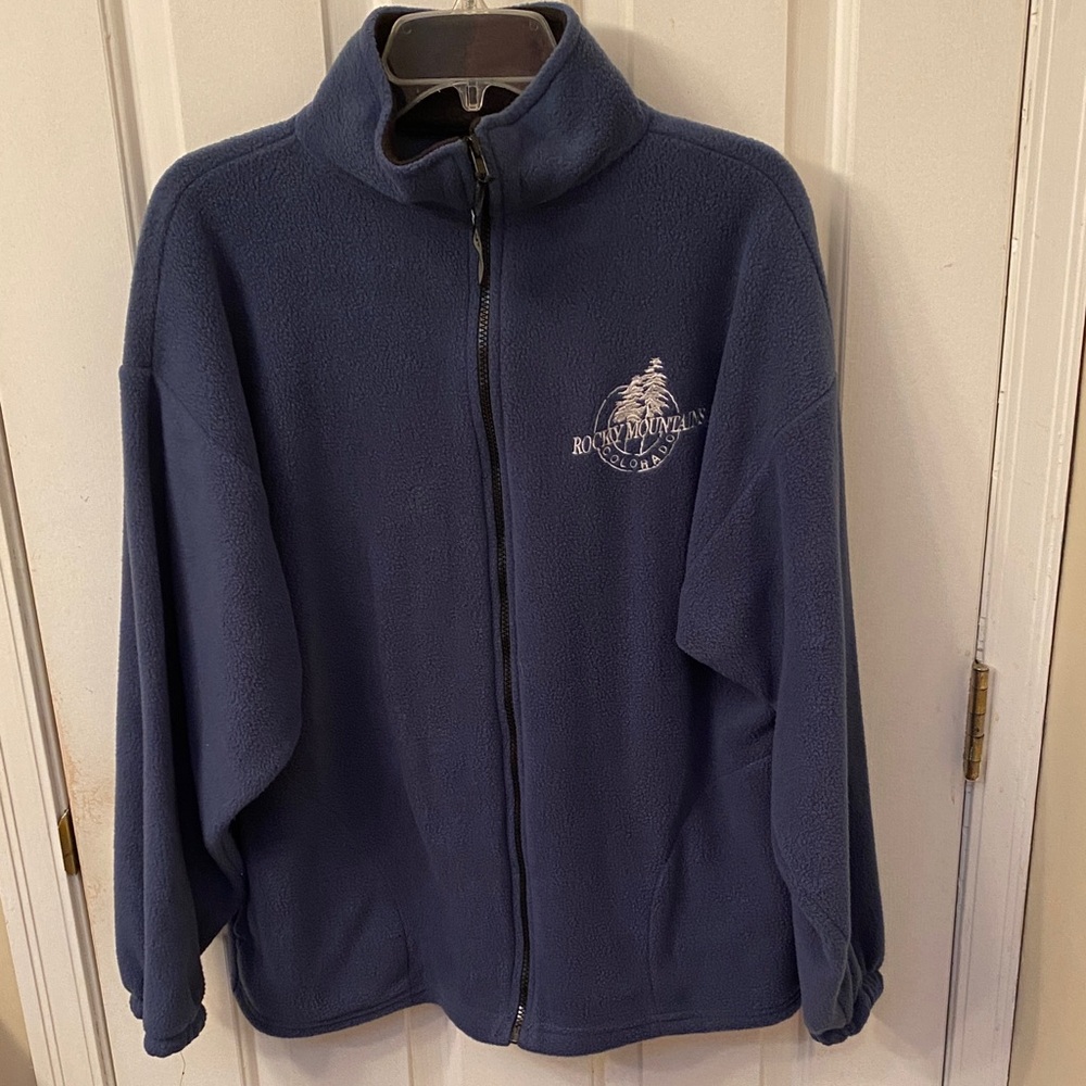 Blue Fleece Zip-Up Jacket